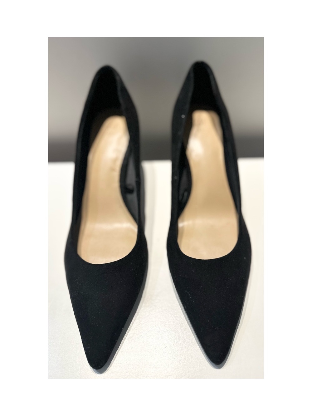 H&M Black Pointed-Toe Suede Pumps
